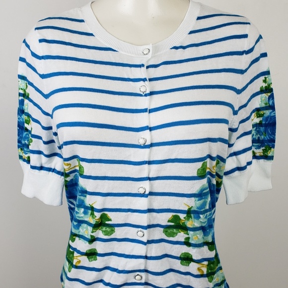 New York & Company Sweaters - New York & Company Sweater size Large Blue Stripe